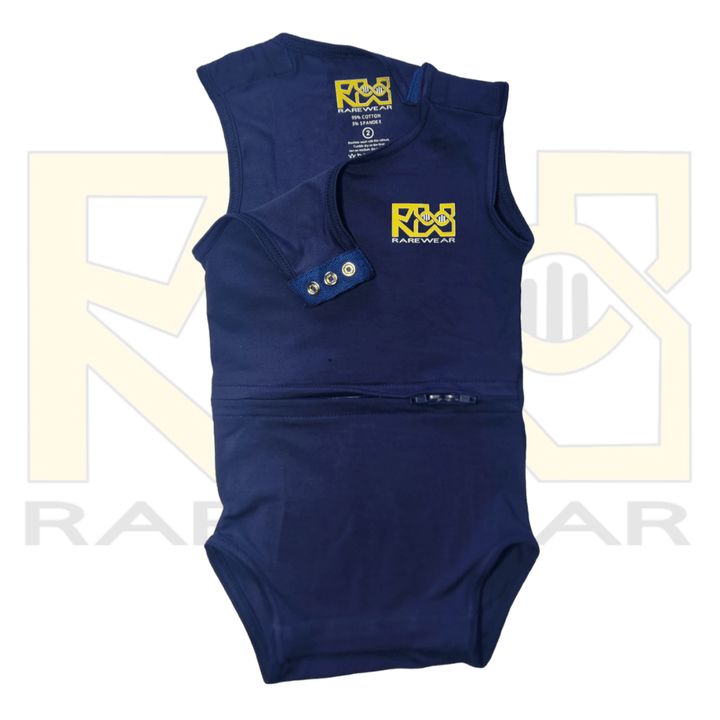 RareWear OneEase Adaptive Bodysuit for kids, featuring soft fabric and easy-access design, ideal for comfort and mobility.