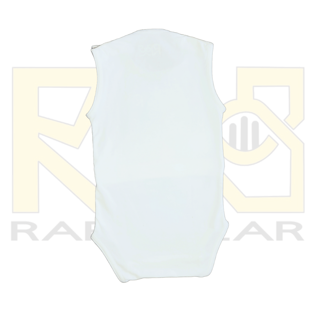 Back view of RareWear OneEase Adaptive Bodysuit in kids size, featuring soft fabric and easy-access design.