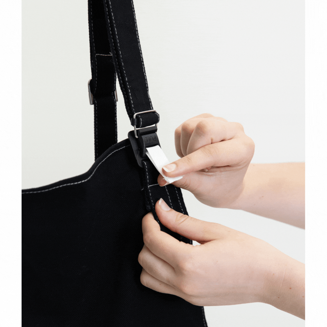 JAM the Label magnetic buckle overalls, stylish clothing with adjustable straps and front pockets, shown in a GIF image.