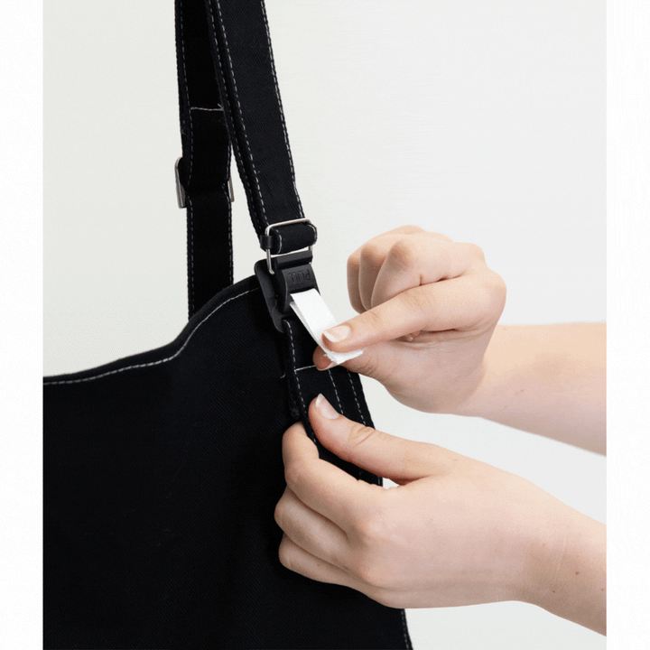 JAM the Label magnetic buckle overalls, stylish clothing with adjustable straps and front pockets, shown in a GIF image.