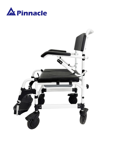 Pinnacle Deluxe Shower Commode Attendant Propelled