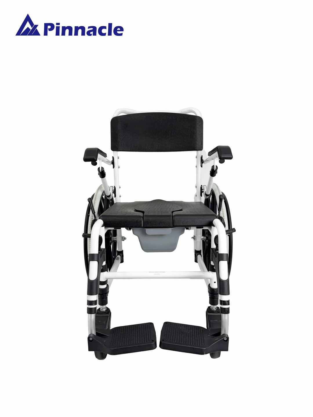 Pinnacle Deluxe Shower Commode by Incare Supports, featuring a self-propelled design for mobility and convenience.