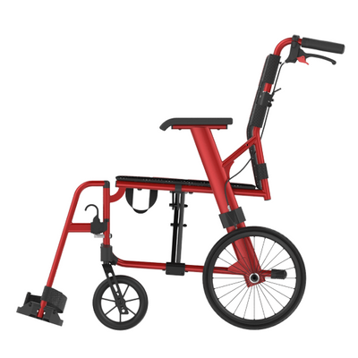 Aspire SOCIALITE  Wheelchair Attendant Propelled - Red