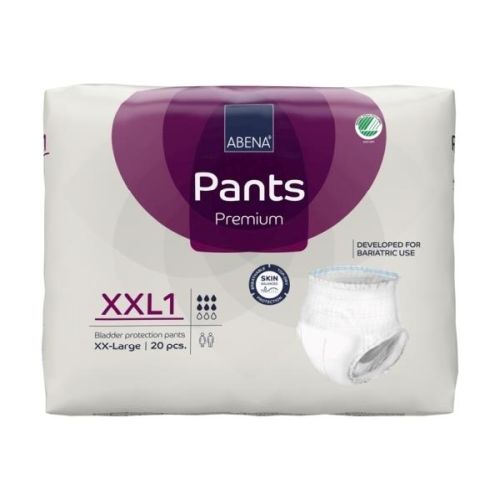 Abena Pants Bariatric XXL1 continence product with 1700 ml absorbency, designed for bariatric patients, shown in the image.