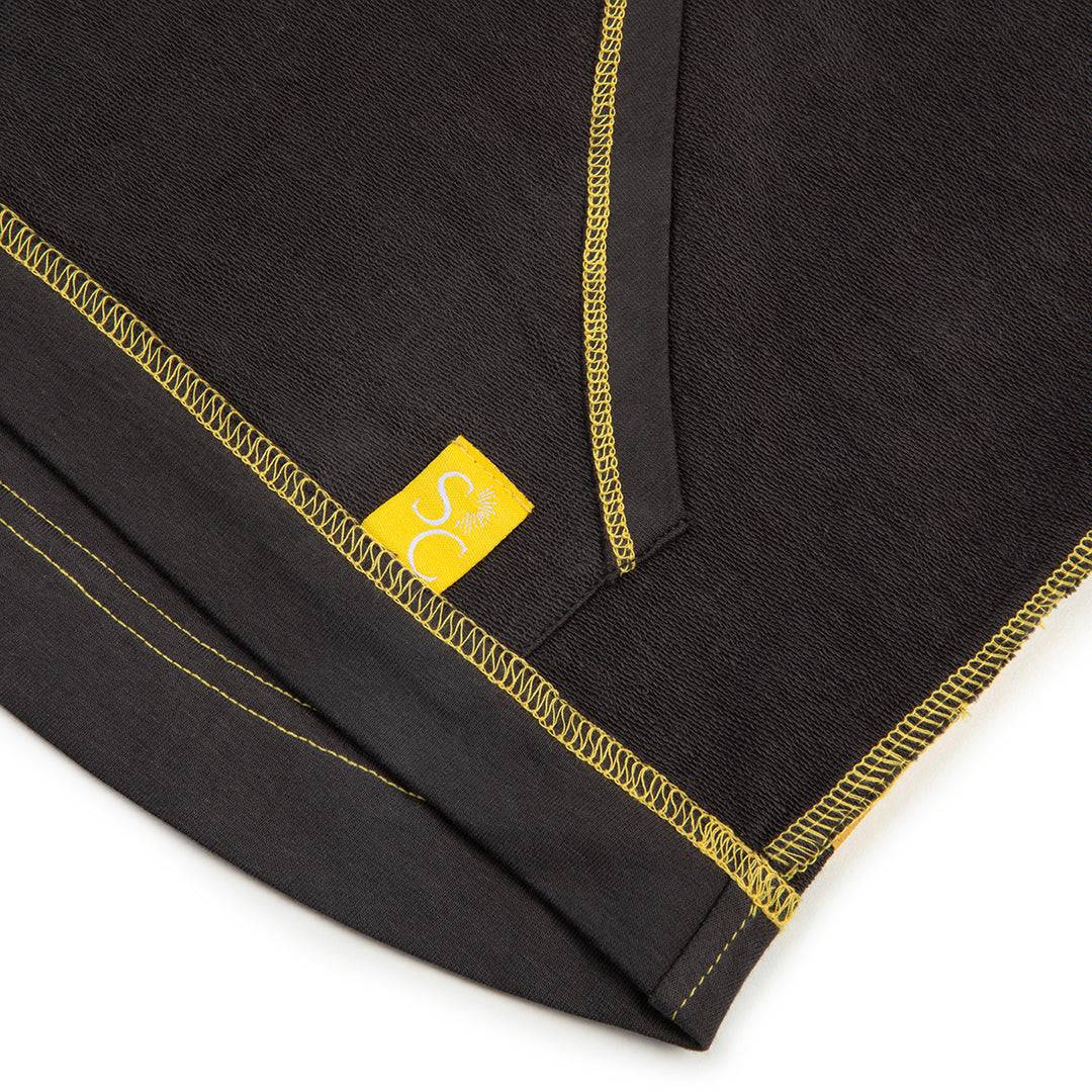 Sanguine Crew adults hoodie in gray featuring a classic fit and front pocket, displayed against a neutral background.