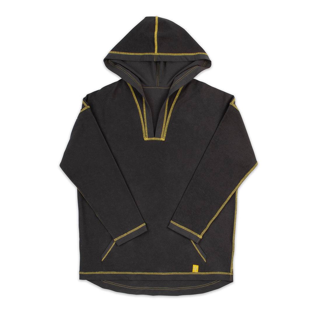 Sanguine Crew adults hoodie in soft fabric with a relaxed fit, featuring a front pocket and drawstring hood.