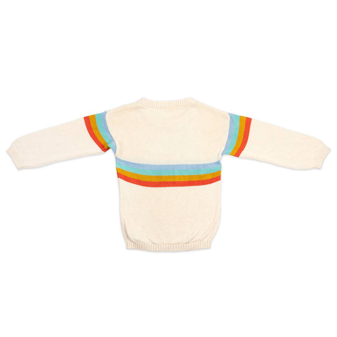 Kids’ bamboo knit jumper from Sanguine Crew featuring a crew neck and soft, cozy fabric in a natural, stylish design.