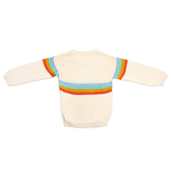 Kids’ bamboo knit jumper from Sanguine Crew featuring a crew neck and soft, cozy fabric in a natural, stylish design.