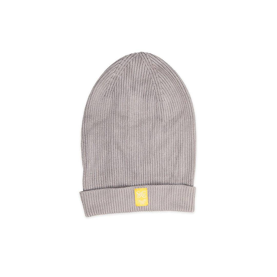 Sanguine Crew bamboo knitted beanie in a soft, natural fiber with a snug fit and ribbed texture, perfect for casual wear.