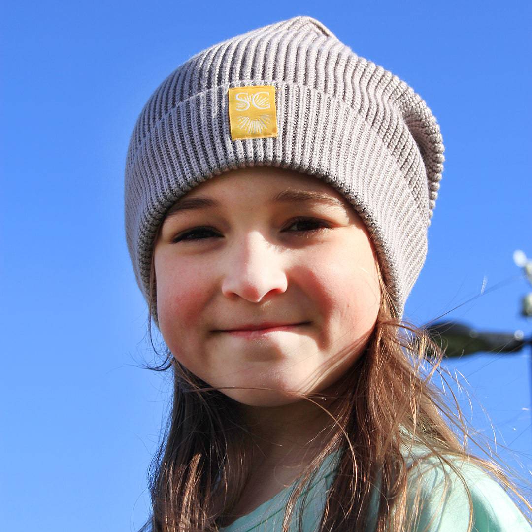 Sanguine Crew bamboo knitted beanie in a cozy, ribbed design, perfect for casual wear and warmth.