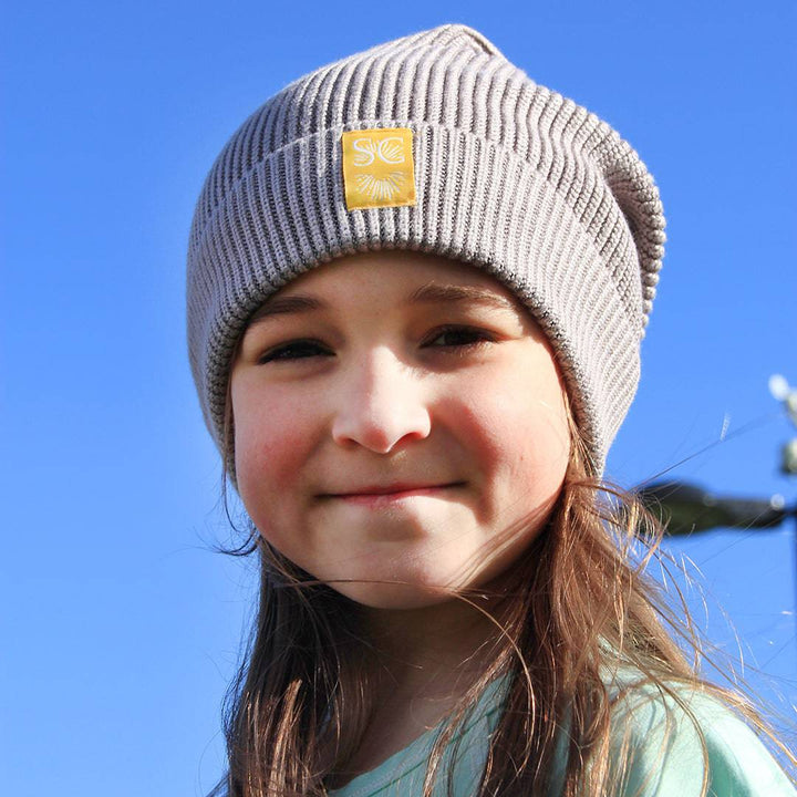 Sanguine Crew bamboo knitted beanie in a cozy, ribbed design, perfect for casual wear and warmth.