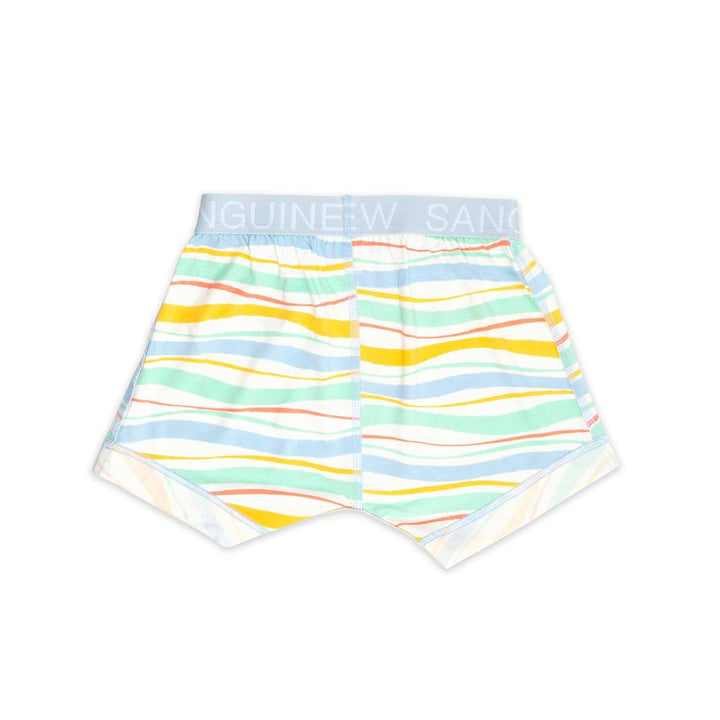 Kids bamboo lounge shorts by Sanguine Crew, featuring a comfortable fit and soft fabric in a playful design.