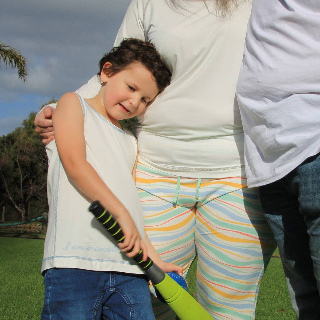 Kids bamboo singlet from Sanguine Crew, featuring a comfy sleeveless design in a vibrant color.