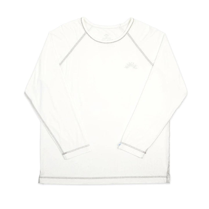 Sanguine Crew long sleeve bamboo t-shirt for adults, featuring a soft fabric and relaxed fit in a casual setting.