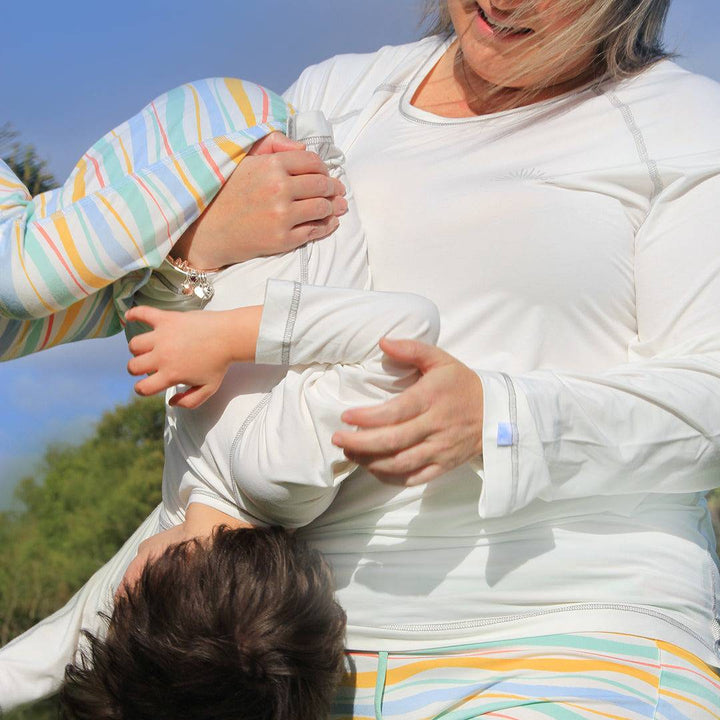 Sanguine Crew adults long sleeve bamboo t-shirt in a relaxed fit, showcasing soft fabric and stylish design.