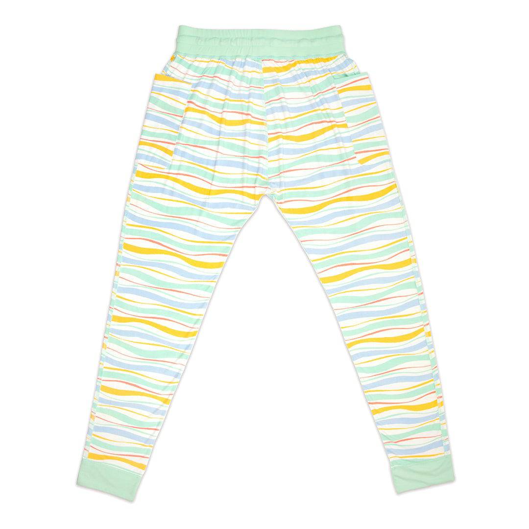 Sanguine Crew bamboo lounge pants for adults in a relaxed fit, showcasing a soft fabric and comfortable design.