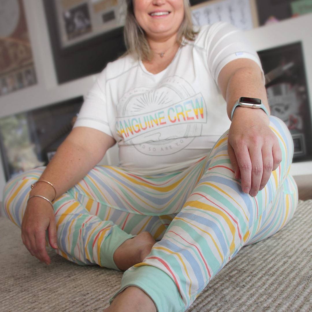 Sanguine Crew bamboo lounge pants for adults, featuring a comfortable fit and soft fabric in a relaxed style.