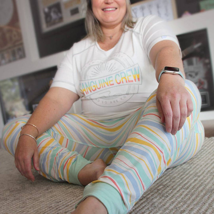 Sanguine Crew bamboo lounge pants for adults, featuring a comfortable fit and soft fabric in a relaxed style.