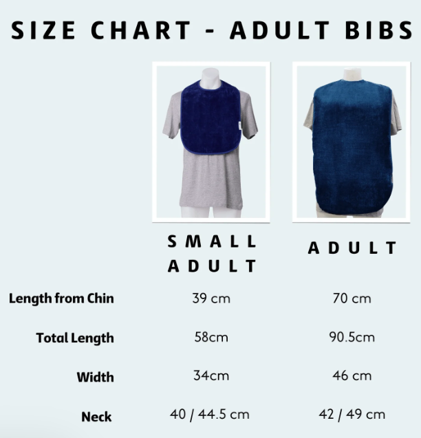 Brolly Feeding Bib by Brolly Sheets, adaptive clothing with waterproof design, shown in a close-up image.
