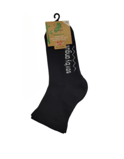 Bamboo Quarter Crew Cushion Foot Loose Top socks - NO SEAM