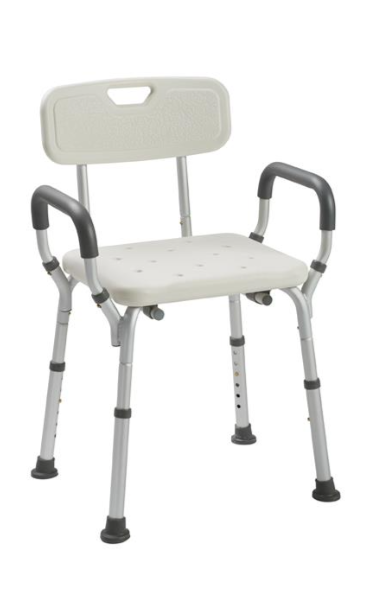 Max Mobility Delta C24 shower chair by Quintro Healthcare with removable backrest and sturdy frame for safe, comfortable bathing.