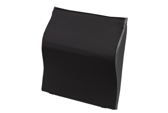 Contoured back and lumbar cushion by Quintro Healthcare, made from PU foam, designed to provide ergonomic support and comfort.