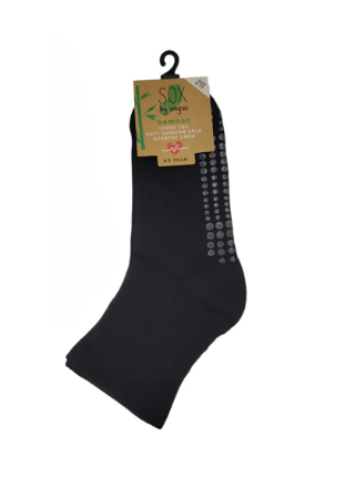 Bamboo a Quarter Crew Cushion Foot Loose Top socks - GRIP - NO SEAM