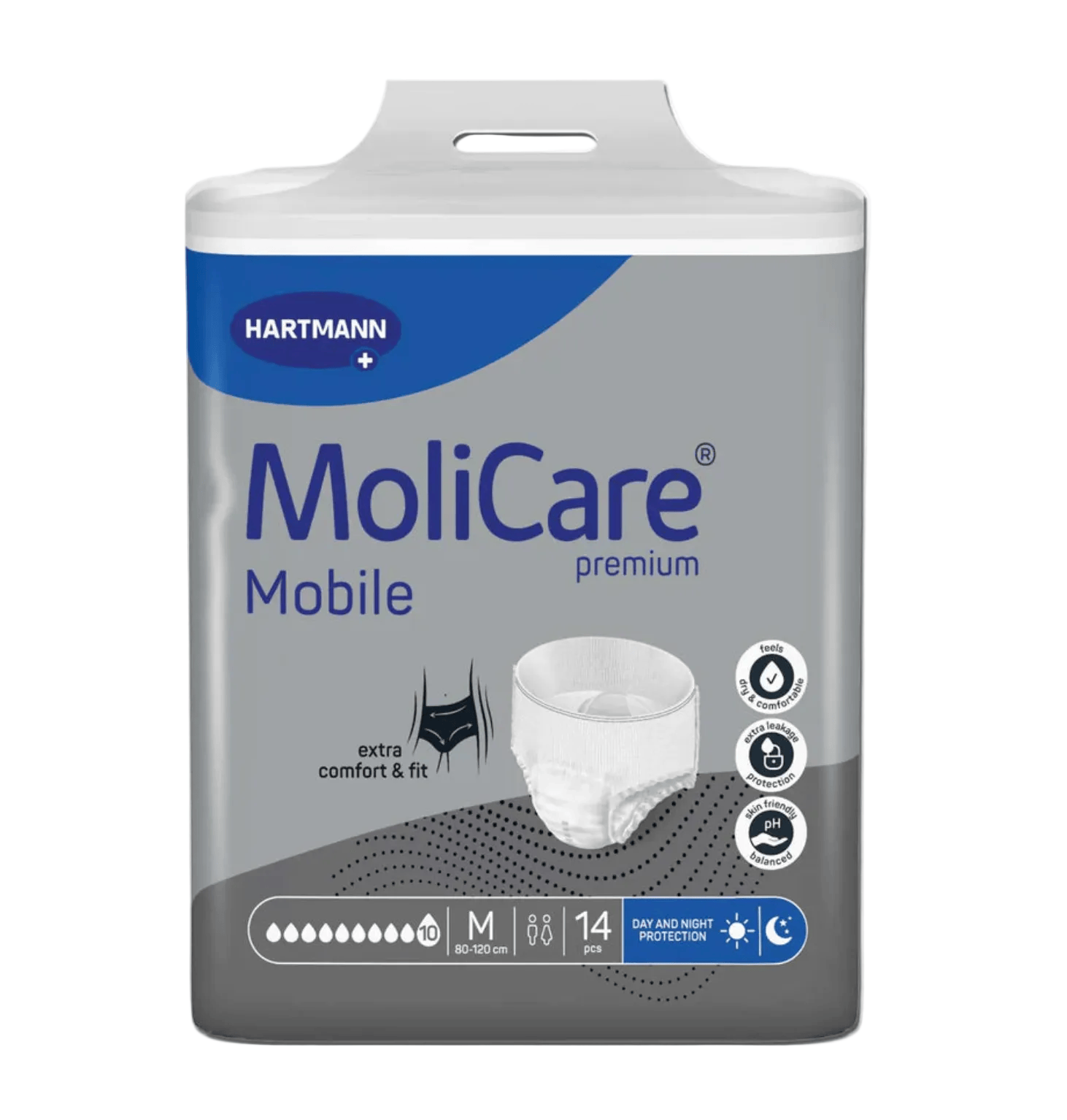 MoliCare Premium Mobile 10 Drops in a single packet for medium continence support by Incare Supports.
