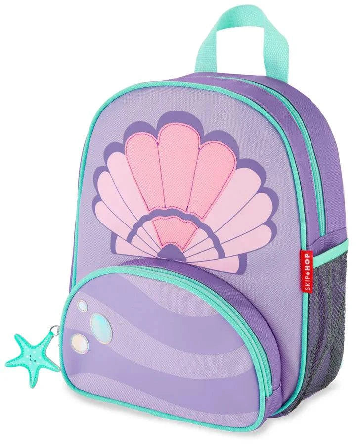 SeaShell themed Tubie Fun Modified Backpack for nutrition, featuring a colorful and playful design ideal for children.