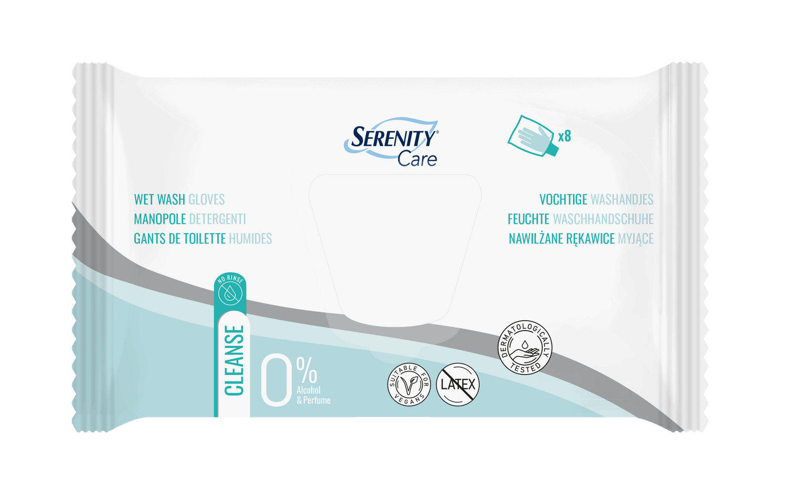 Serenity Care Wet Wash Gloves 24 x 8 - Day & Night HealthCare