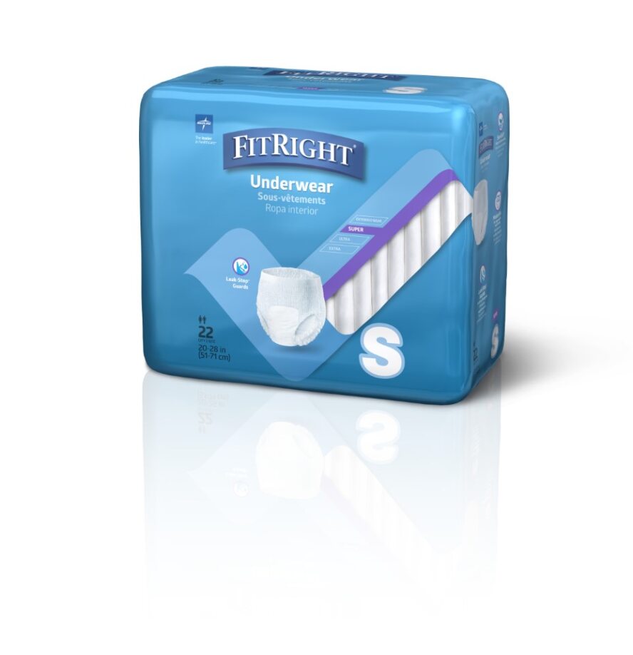 Medline Protection Plus Super Underwear for continence, featuring soft, absorbent fabric and a comfortable fit.