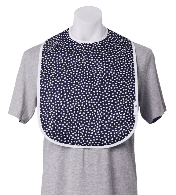 Brolly Sheets Brolly Feeding Bib, small adult adaptive clothing waterproof bib for feeding and mealtime protection.