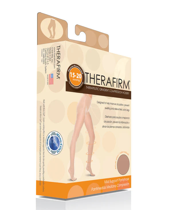 Therafirm Unisex Compression Pantyhose Mild Support 15-20mmHg