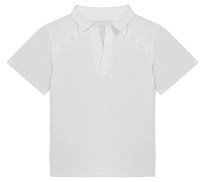 The Adaptive Polo Shirt-kids-arm injury-recovery-The Shapes United