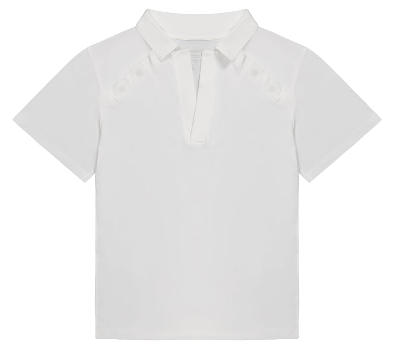 The Adaptive Polo Shirt-kids-arm injury-recovery-The Shapes United