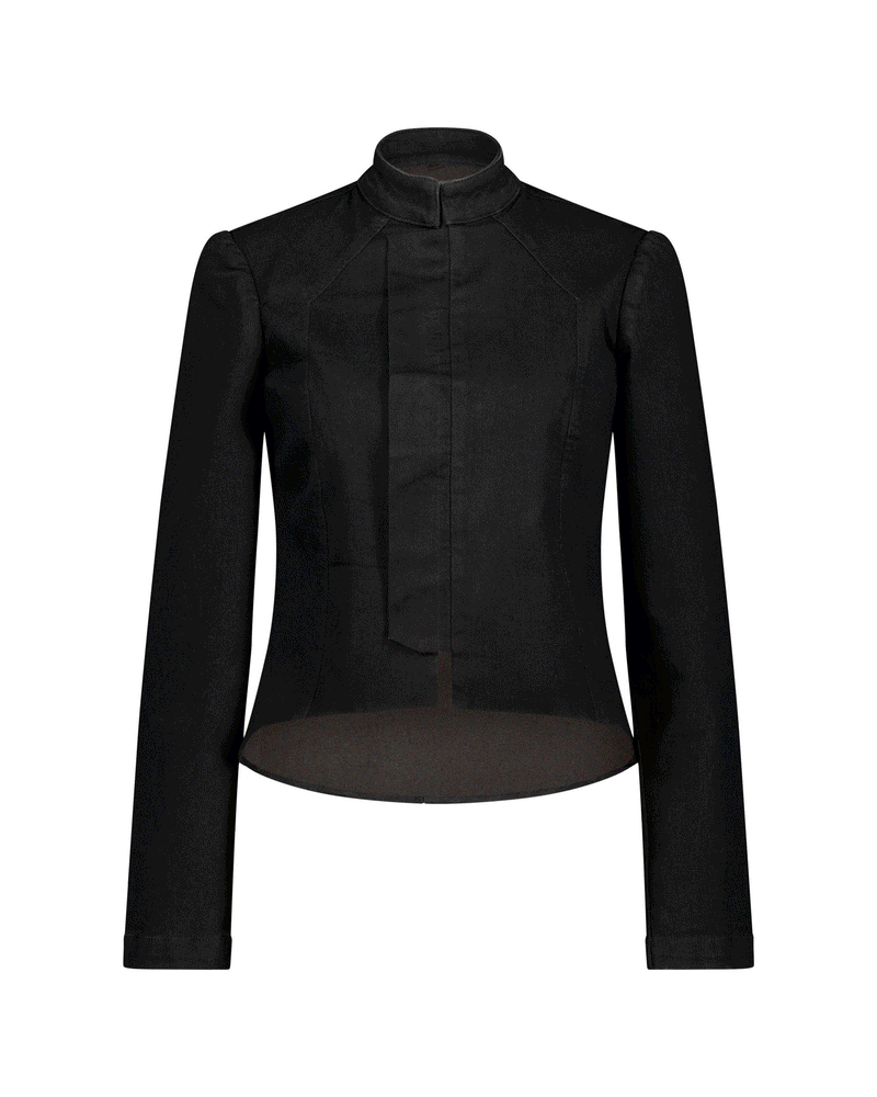 Paula Cropped Magnetic Jacket for Dexterity Support - Blue - Christina Stephens