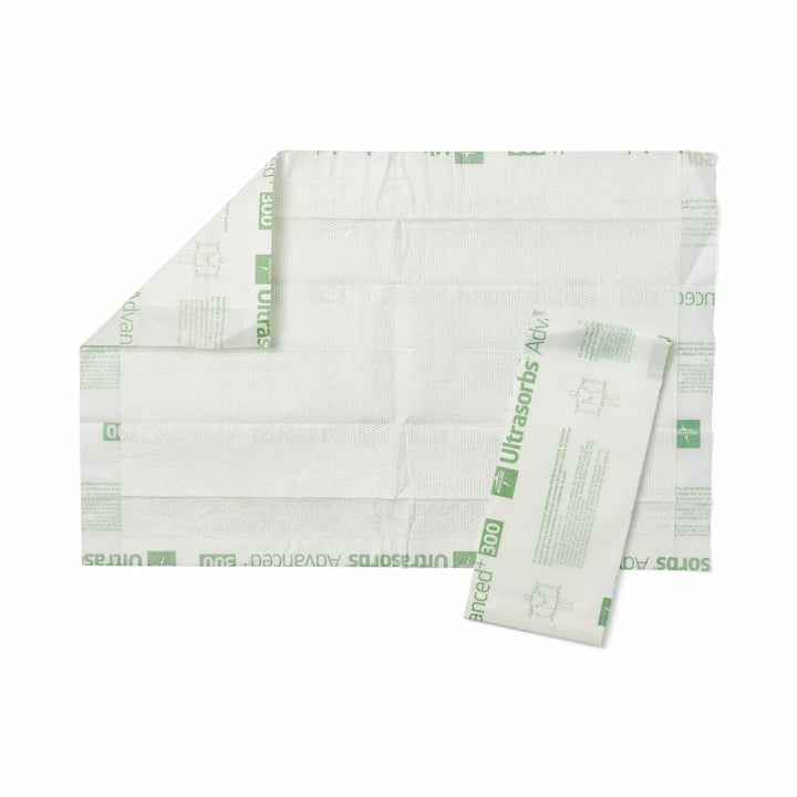 Medline® Ultrasorbs AP Drypads, large absorbent pads for continence care, displayed on a white background.