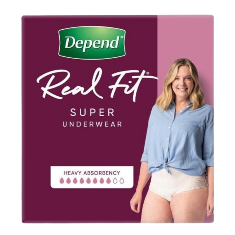 Depend Real Fit Super Womens Underwear 8 pack