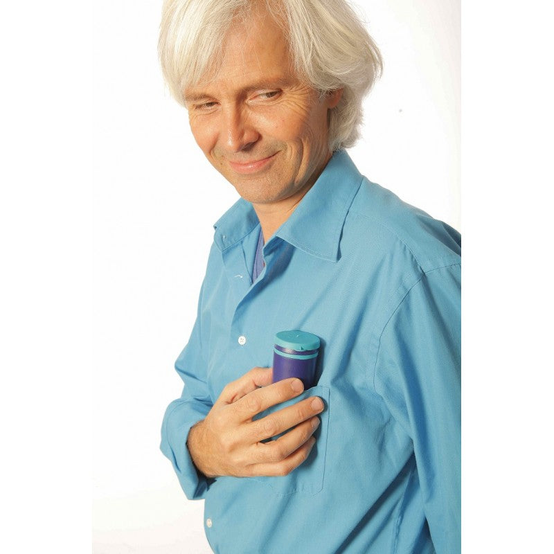 Portable male urinal from Quintro Healthcare, discreet continence aid with compact, easy-to-carry design for discreet use.