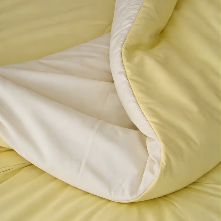 Milk &amp; Bed Waterproof Quilt Cover – Lemon/Butter | Super King