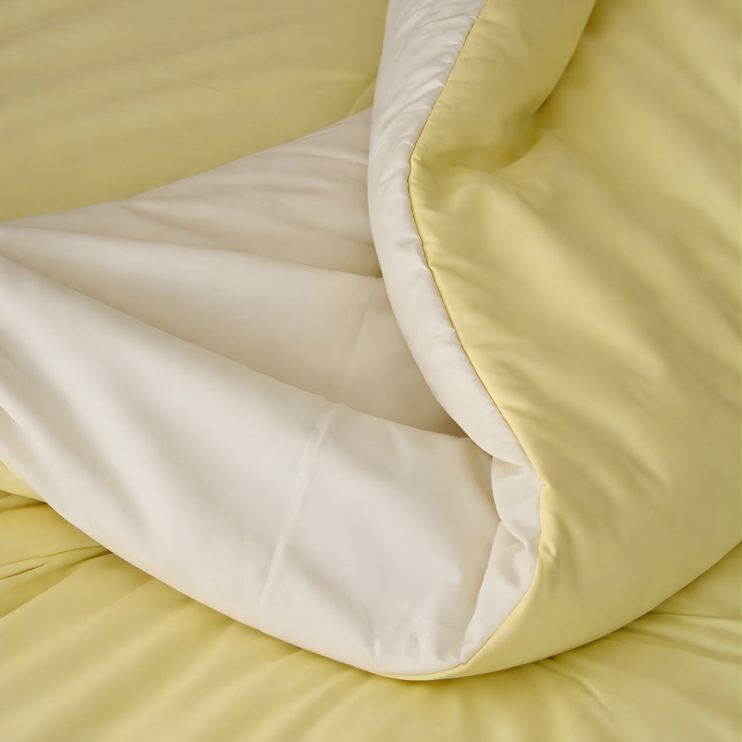Milk &amp; Bed Waterproof Quilt Cover – Lemon/Butter | Double
