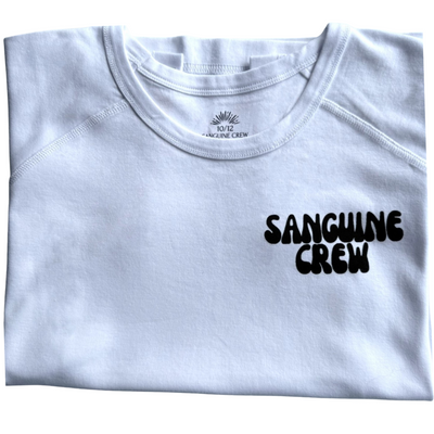 Sanguine Crew White T Shirt - Adults