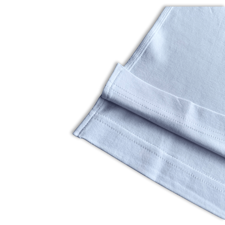 White Sanguine Crew T-shirt for adults, featuring a classic crew neck and soft fabric, laid flat on a neutral background.