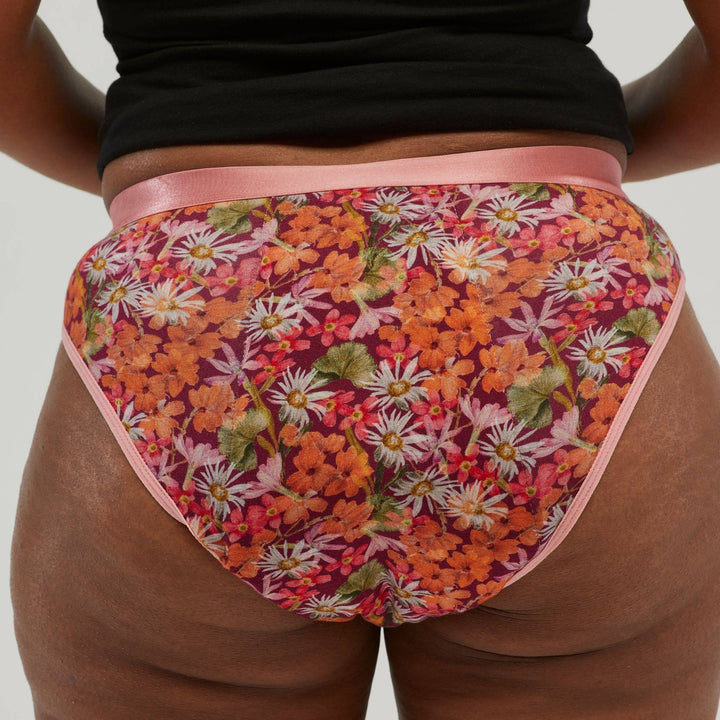 Staydry women's hipster briefs in floral pattern, designed for continence, with a comfortable fit and discreet coverage.