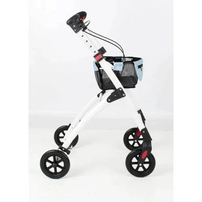 Performance Health Days Breeze Indoor Rollator with four wheels, adjustable handles, and a comfortable seat for mobility support.