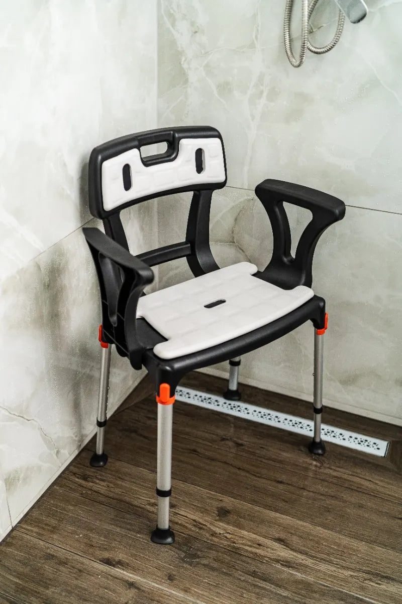 King Shower Seat with Back & Armrests