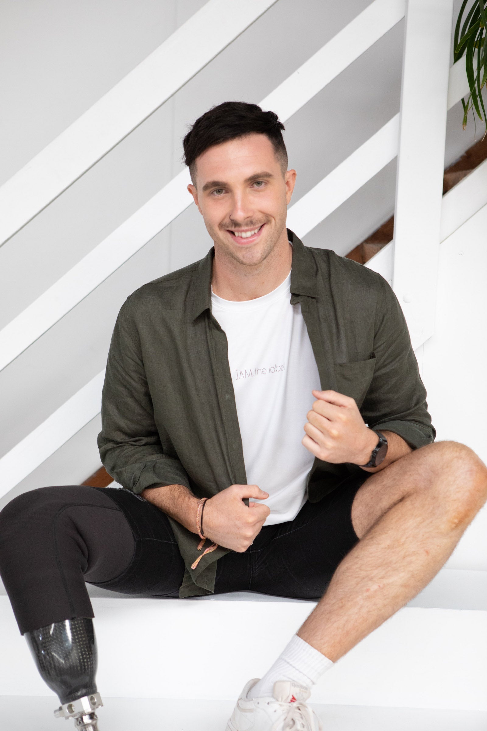 Men's linen shirt by JAM the Label, featuring a relaxed fit and light fabric, perfect for casual summer wear.