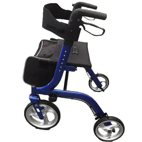 Performance Health Days Superlite Deluxe Rollator in blue with a lightweight frame and ergonomic hand grips.