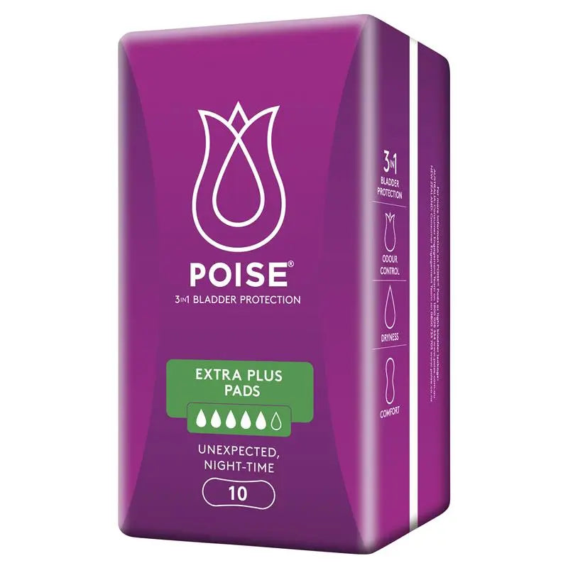 Poise Pads For Bladder Leaks Extra Plus 10 Pack