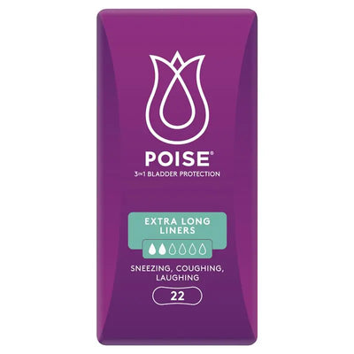 Poise Liners Extra Long 22 Pack